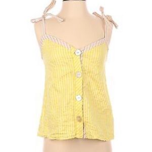 Ted Baker London Women Yellow Sleeveless Button-Down Shirt